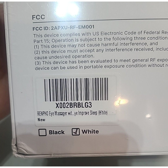 RENPHO Smart Healthy Living Electric Eye Massager White Model #RF-EM001 New - Picture 5 of 8